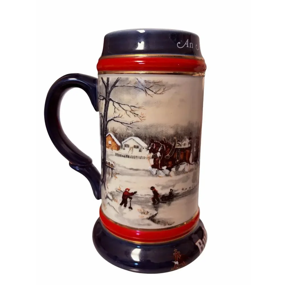 Budweiser 1990 Collector Series Stein Clydesdales Susan Sampson Beer Mug